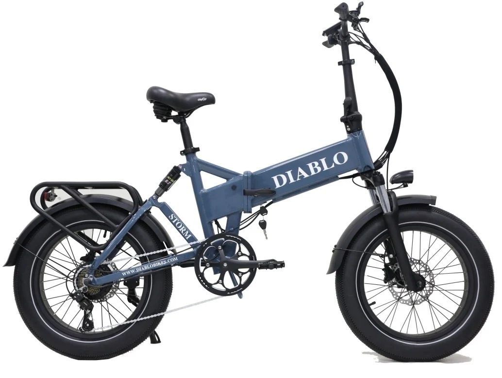 Diablo Storm Elektrische Fatbike Vouwfiets 7Versnellingen (Donker Blauw)