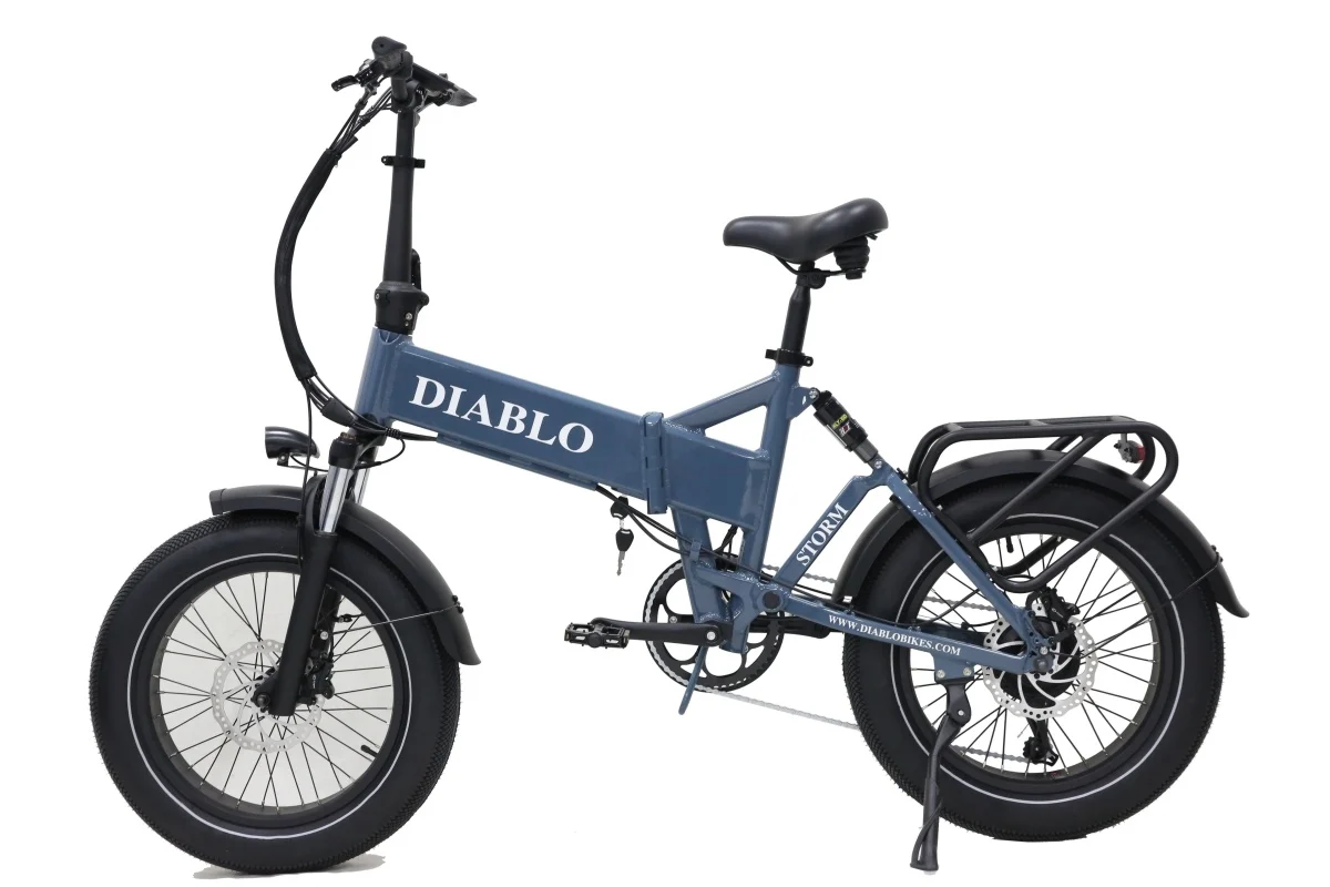 Diablo Storm Elektrische Fatbike Vouwfiets 7Versnellingen (Donker Blauw) – Image 3